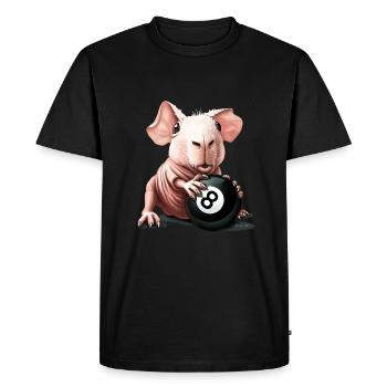 Skinny Pig Cochon Cochon Boule de Billard Drôle - T-shirt Premium bio Homme - noir - Devant - Nico (187cm)