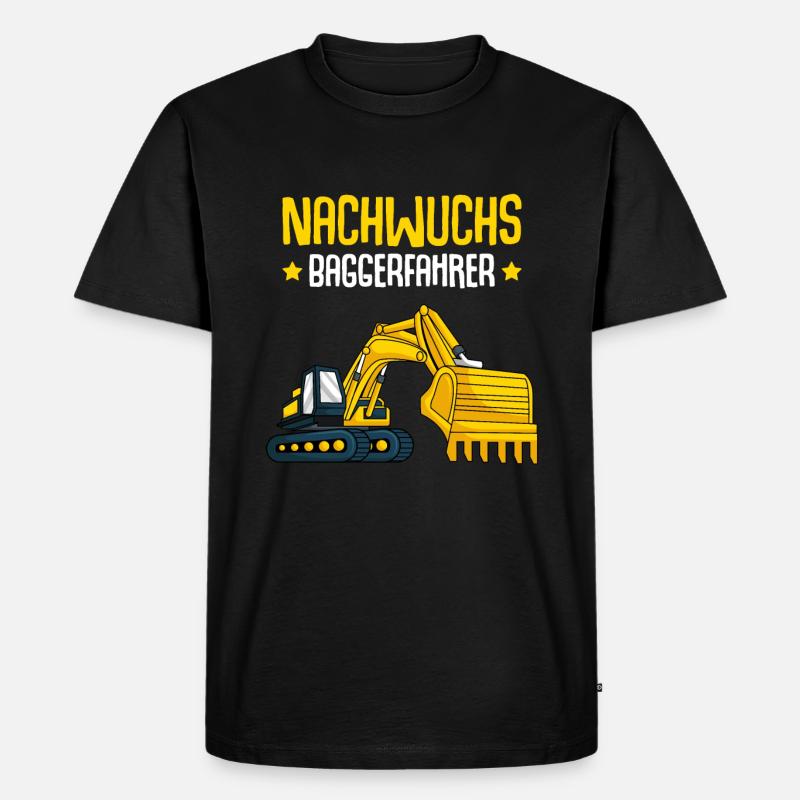 Bagger Nachwuchs Baggerfahrer Kinder - Männer Premium Bio T-Shirt - Schwarz