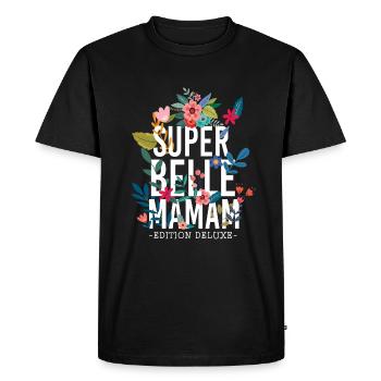 Super belle Maman Fêtes des meres - T-shirt Premium bio Homme - noir - Devant - Nico (187cm)