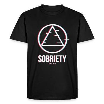 Alcooliques AA Anonyme Sobriété Akhololiker 2022 - T-shirt Premium bio Homme - noir - Devant - Nico (187cm)