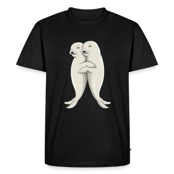 Seal Sea Lion Seal Seal Children - Men's Premium Organic T-Shirt - black - Front - Nico (187cm)