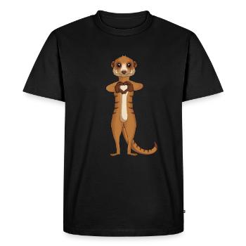 Suricates Chers Enfants Filles Dames - T-shirt Premium bio Homme - noir - Devant - Nico (187cm)