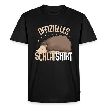 Igel Offizielles Schlafshirt - Männer Premium Bio T-Shirt - Schwarz - Vorne - Nico (187cm)