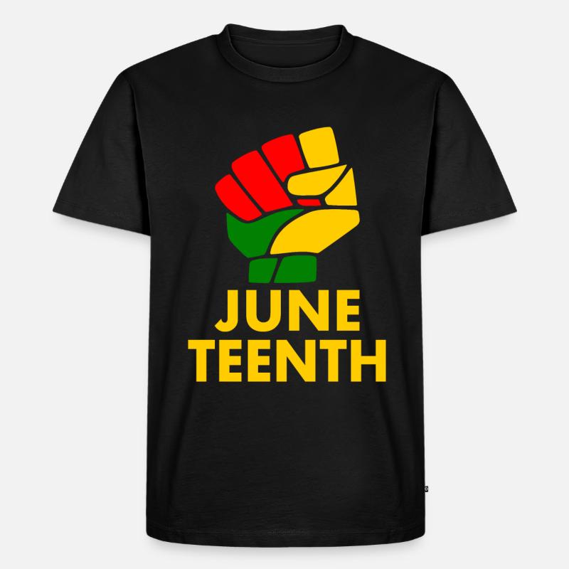 juneteenth - Männer Premium Bio T-Shirt - Schwarz