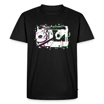 Techno Rave Tape Turntable - Men's Premium Organic T-Shirt - black - Front - Nico (187cm)