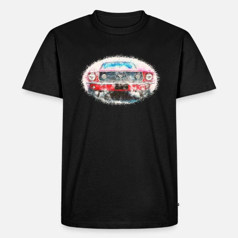 Auto - Männer Premium Bio T-Shirt - Schwarz