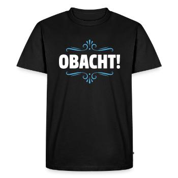 CARES! - Men's Premium Organic T-Shirt - black - Front - Nico (187cm)