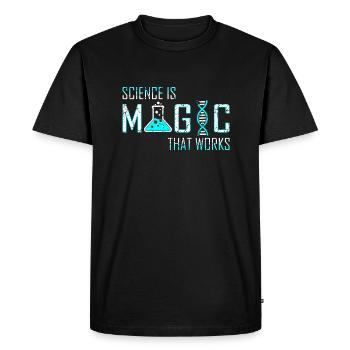 Science Physique Chimie Science Nerd - T-shirt Premium bio Homme - noir - Devant - Nico (187cm)
