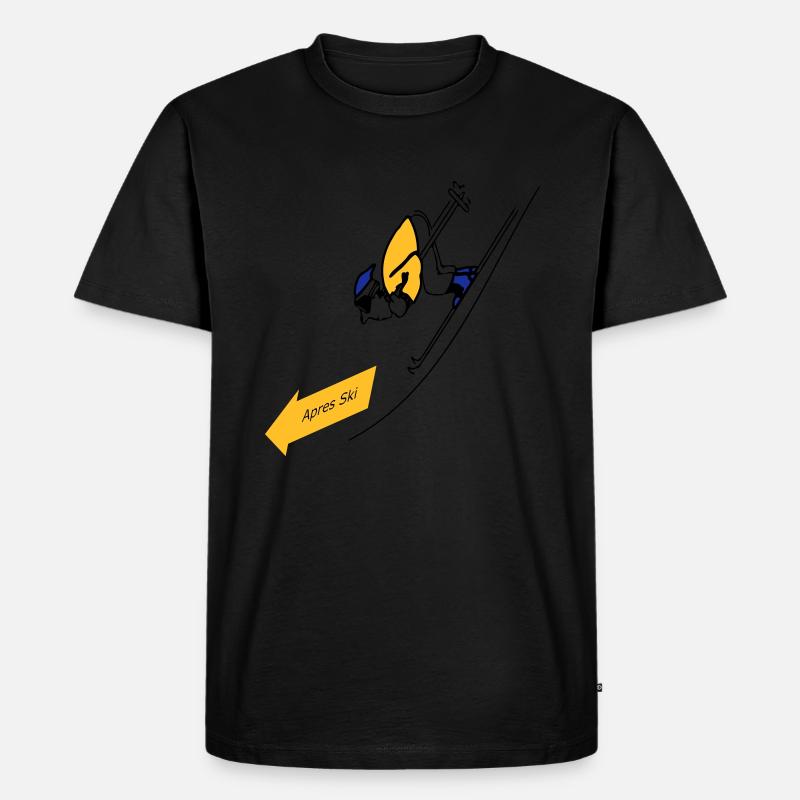 "Apres ski" by Claudia-Moda - Men's Premium Organic T-Shirt - black