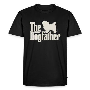 The Dogfather - Maltese, Bolonka Zwetna, Shih Tzu - Men's Premium Organic T-Shirt - black - Front - Nico (187cm)
