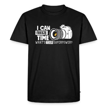Je peux geler Quelle est votre super puissance? - T-shirt Premium bio Homme - noir - Devant - Nico (187cm)