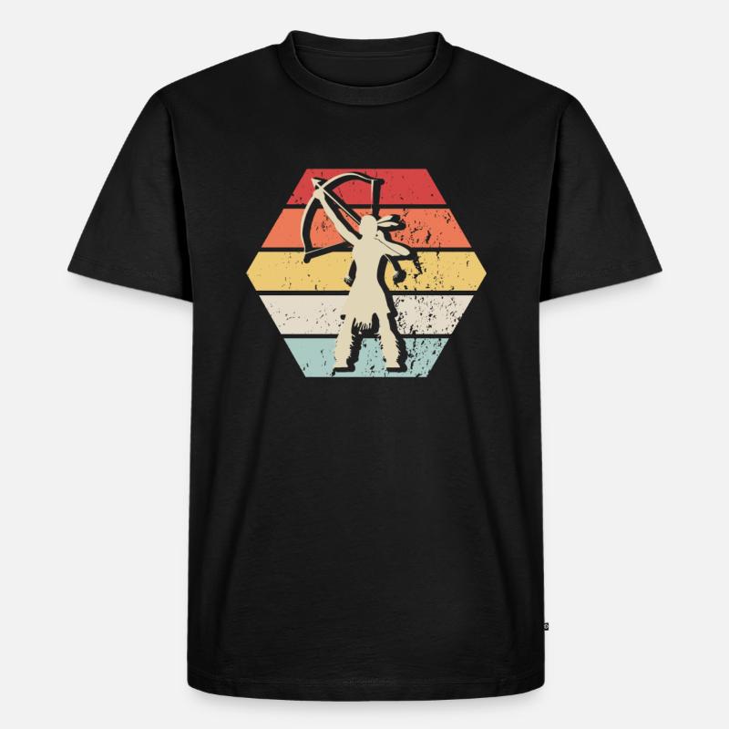 Indianer Geschenkidee - Männer Premium Bio T-Shirt - Schwarz