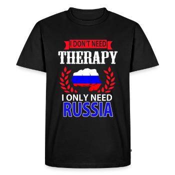 Russie - T-shirt Premium bio Homme - noir - Devant - Nico (187cm)