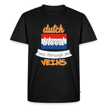 Hollande Pays-Bas Souvenir Shirt - T-shirt Premium bio Homme - noir - Devant - Nico (187cm)