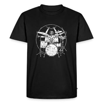 Drums da Vinci Homme de Vitruve - T-shirt Premium bio Homme - noir - Devant - Nico (187cm)
