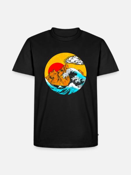 Japanese art - Men's Premium Organic T-Shirt - black