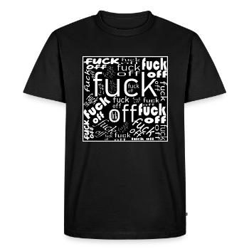 Va te faire foutre - T-shirt Premium bio Homme - noir - Devant - Nico (187cm)
