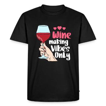 Ambiances de vinification uniquement - T-shirt Premium bio Homme - noir - Devant - Nico (187cm)