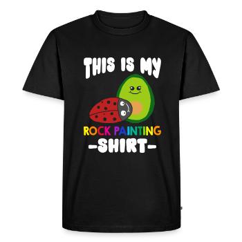 C’est ma chemise de peinture rupestre - T-shirt Premium bio Homme - noir - Devant - Nico (187cm)