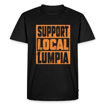 Support Local Lumpia - Men's Premium Organic T-Shirt - black - Front - Nico (187cm)