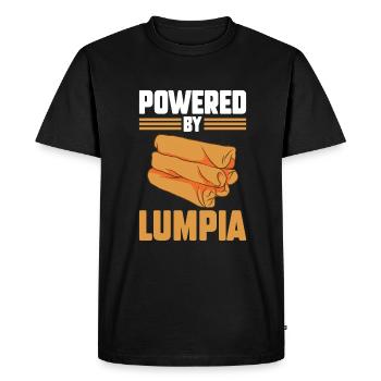 Propulsé par Lumpia - T-shirt Premium bio Homme - noir - Devant - Nico (187cm)