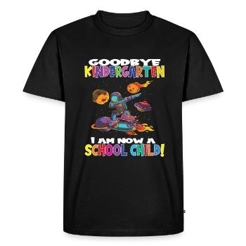 Au revoir la maternelle, je suis un écolier maintenant ! - T-shirt Premium bio Homme - noir - Devant - Nico (187cm)