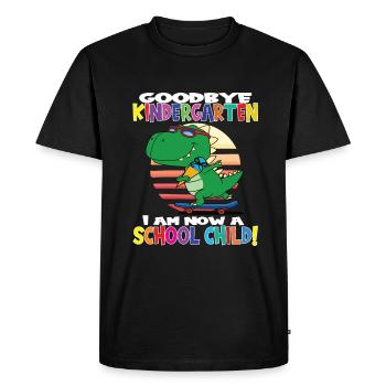 Au revoir la maternelle Je suis un écolier maintenant! - T-shirt Premium bio Homme - noir - Devant - Nico (187cm)