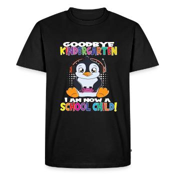 Au revoir la maternelle Je suis un écolier maintenant! - T-shirt Premium bio Homme - noir - Devant - Nico (187cm)