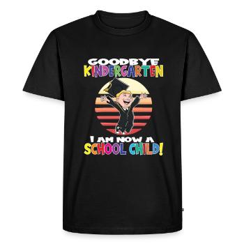 Au revoir la maternelle, je suis un écolier maintenant ! - T-shirt Premium bio Homme - noir - Devant - Nico (187cm)