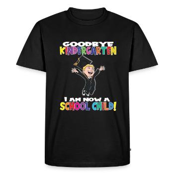 Au revoir la maternelle, je suis un écolier maintenant ! - T-shirt Premium bio Homme - noir - Devant - Nico (187cm)