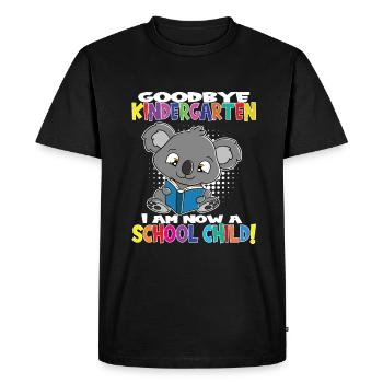 Au revoir la maternelle, je suis un écolier maintenant ! - T-shirt Premium bio Homme - noir - Devant - Nico (187cm)