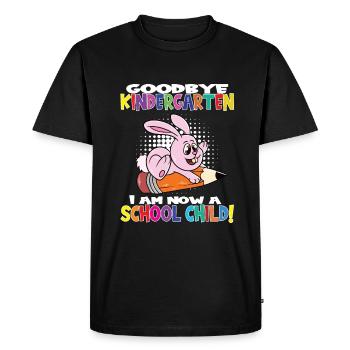 Au revoir la maternelle Je suis un écolier maintenant! - T-shirt Premium bio Homme - noir - Devant - Nico (187cm)