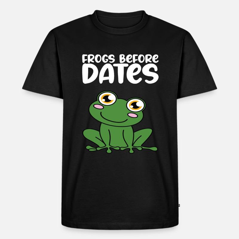 Frösche Vor Daten - Männer Premium Bio T-Shirt - Schwarz