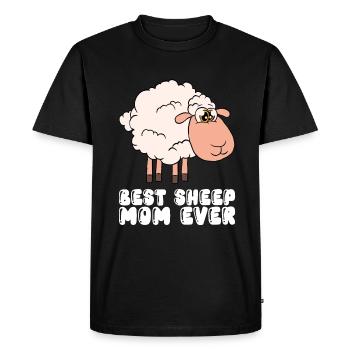 Best Sheep Mother Ever - Men's Premium Organic T-Shirt - black - Front - Nico (187cm)