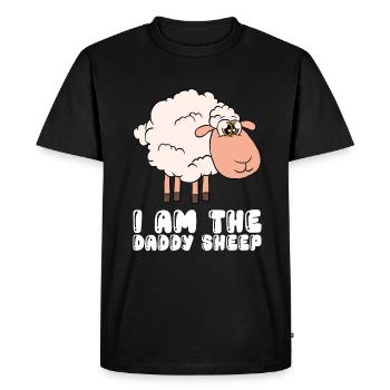 I Am The Sheep Father - Men's Premium Organic T-Shirt - black - Front - Nico (187cm)