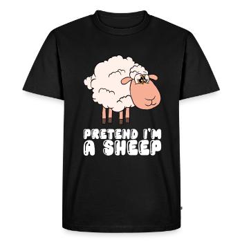 Imagine I am a sheep - Men's Premium Organic T-Shirt - black - Front - Nico (187cm)