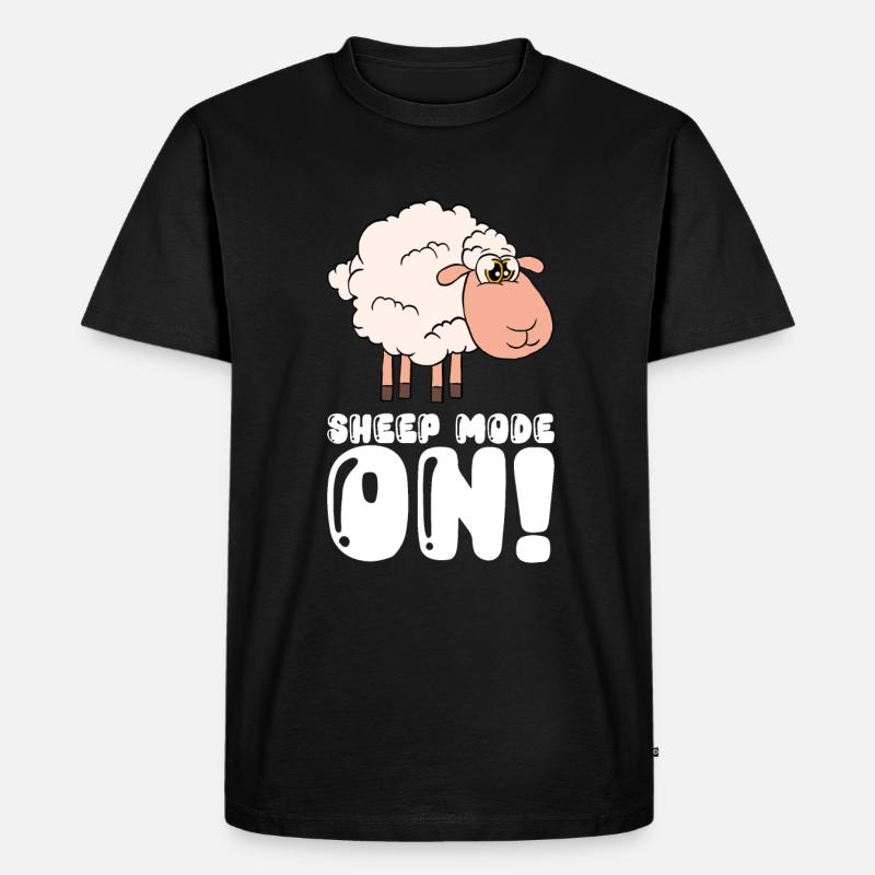 Schaf-modus Ein - Männer Premium Bio T-Shirt - Schwarz