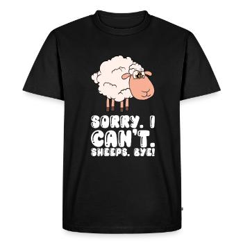 Sorry, I Can't Shear Bye - Men's Premium Organic T-Shirt - black - Front - Nico (187cm)