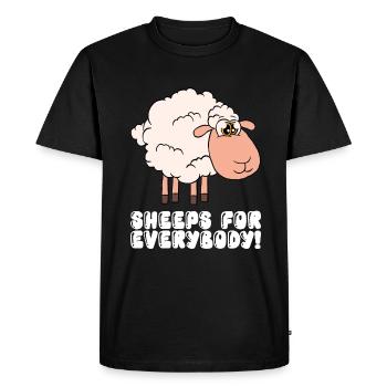 Sheep For All - Men's Premium Organic T-Shirt - black - Front - Nico (187cm)