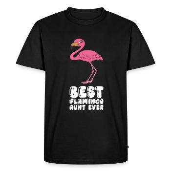 Drôles de graphismes flamants roses - T-shirt Premium bio Homme - noir - Devant - Nico (187cm)