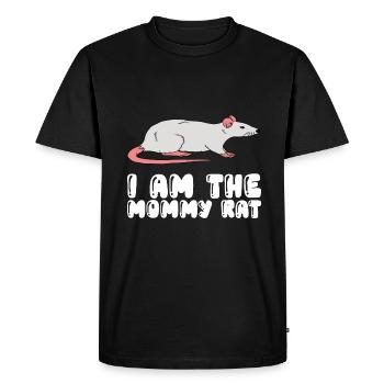 Je suis la maman rat - T-shirt Premium bio Homme - noir - Devant - Nico (187cm)
