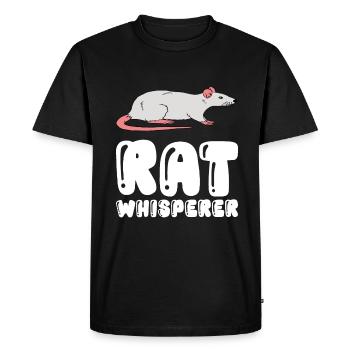 Rat Whisperer - Men's Premium Organic T-Shirt - black - Front - Nico (187cm)