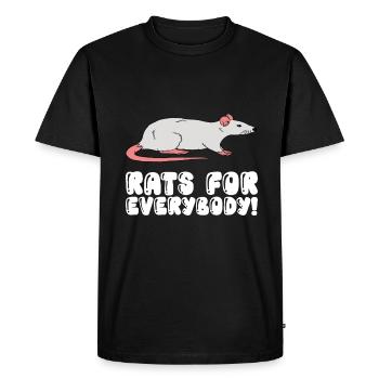 Rats For All - Men's Premium Organic T-Shirt - black - Front - Nico (187cm)