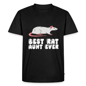 Best Rat Aunt Ever - Men's Premium Organic T-Shirt - black - Front - Nico (187cm)