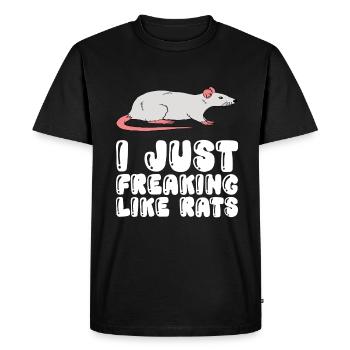 J’aime vraiment les rats - T-shirt Premium bio Homme - noir - Devant - Nico (187cm)