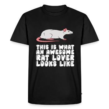 This is what a real rat lover looks like - Men's Premium Organic T-Shirt - black - Front - Nico (187cm)