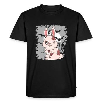 Halloween Zombie Animals Halloween Rabbit - Men's Premium Organic T-Shirt - black - Front - Nico (187cm)