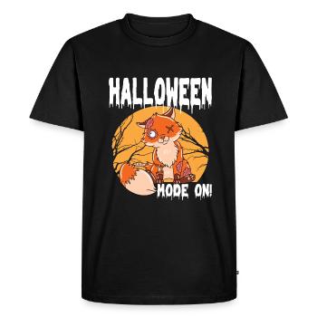 Halloween Zombie Animals Halloween Fox - Men's Premium Organic T-Shirt - black - Front - Nico (187cm)