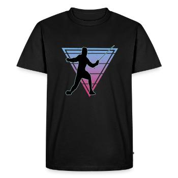 Escrime Escrime Escrime sportive - T-shirt Premium bio Homme - noir - Devant - Nico (187cm)