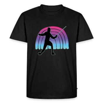 Escrime Escrime Escrime sportive - T-shirt Premium bio Homme - noir - Devant - Nico (187cm)